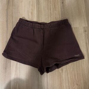 Aritzia TNA Rich Mocha Brown Sweat Shorts